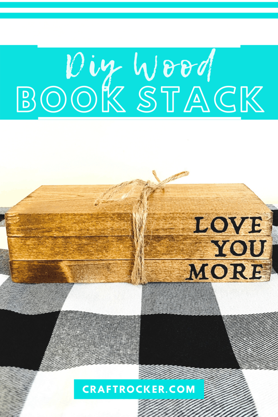 DIY Wood Book Stack Craft Rocker