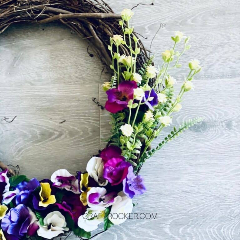 DIY Dollar Tree Spring Wreath - Craft Rocker
