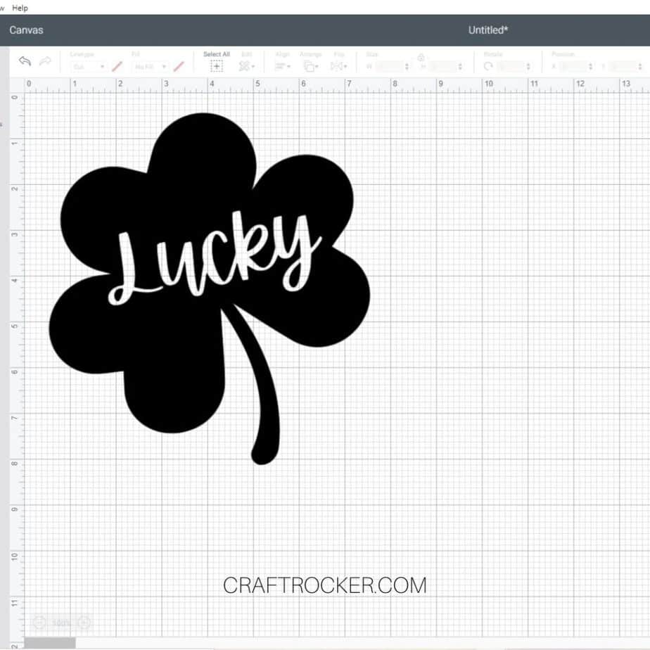 Lucky Shamrock File on Canvas in Design Space - Craft Rocker