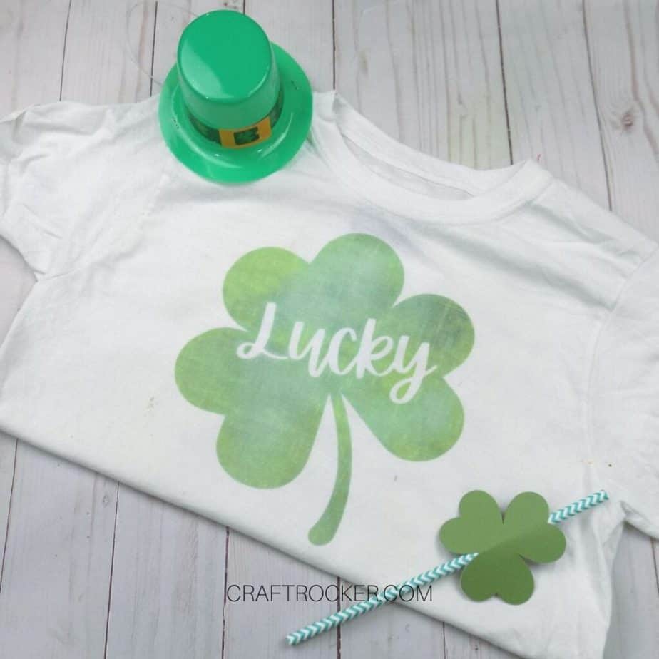 Lucky Shamrock T-shirt next to Mini Party Hat - Craft Rocker