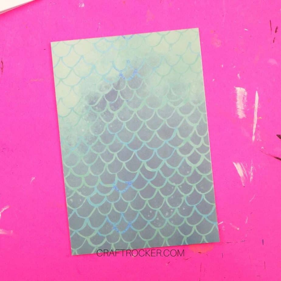 Quick and Easy Mermaid Notebook on Pink Background - Craft Rocker