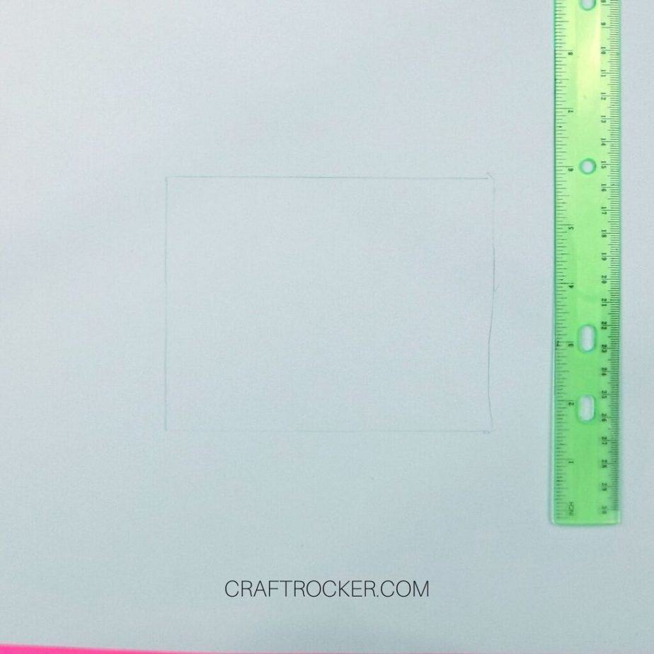 Close Up of Rectangle on Back of 12x12 Cardstock - Craft Rocker