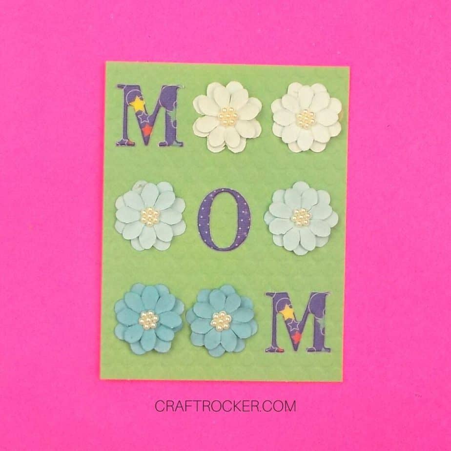 Flowers Lime Green Mom Card - Craft Rocker