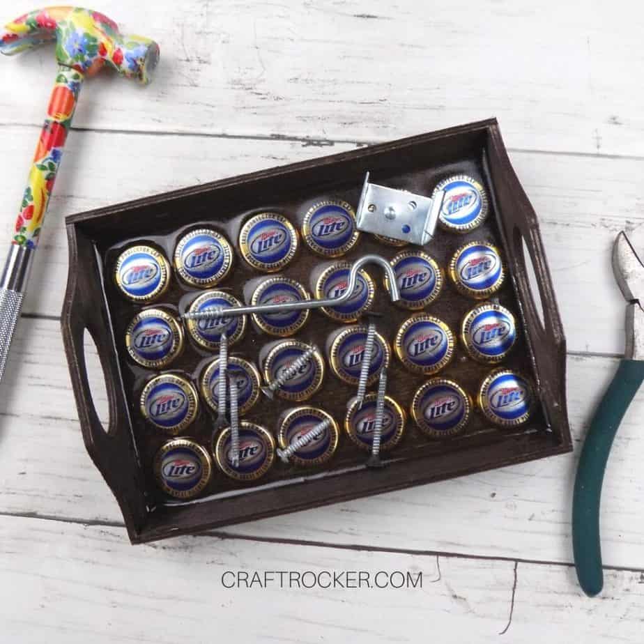 Magnetic Wood Tray next to Tools - Craft Rocker