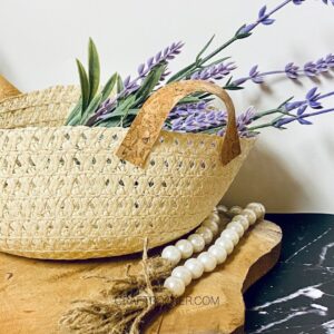 Close Up Sun Hat Basket with Flowers - Craft Rocker