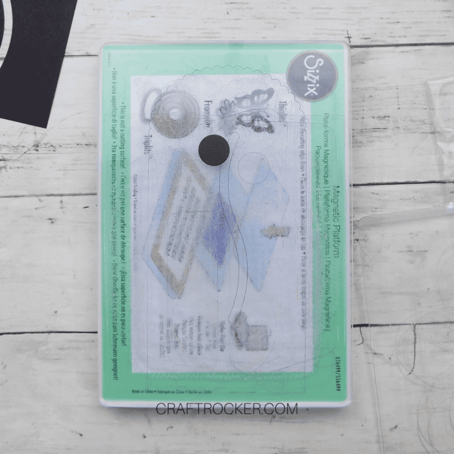 Circle of Black Cardstock on Sizzix Plates - Craft Rocker