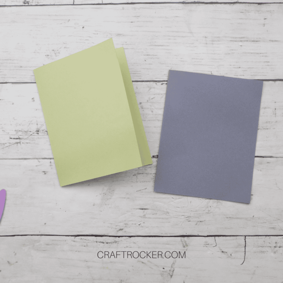 Green and Gray Folded Cards on Wood Background - Craft Rocker