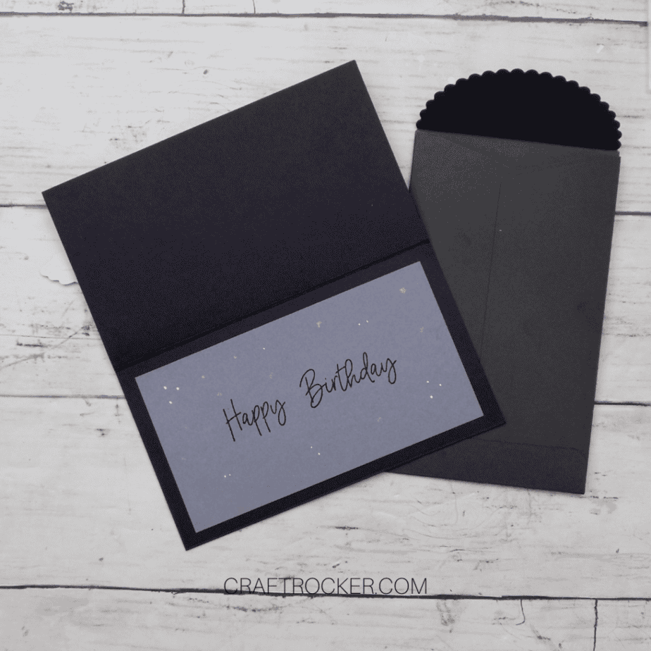 Open Spaceship Slider Birthday Card on Envelope - Craft Rocker