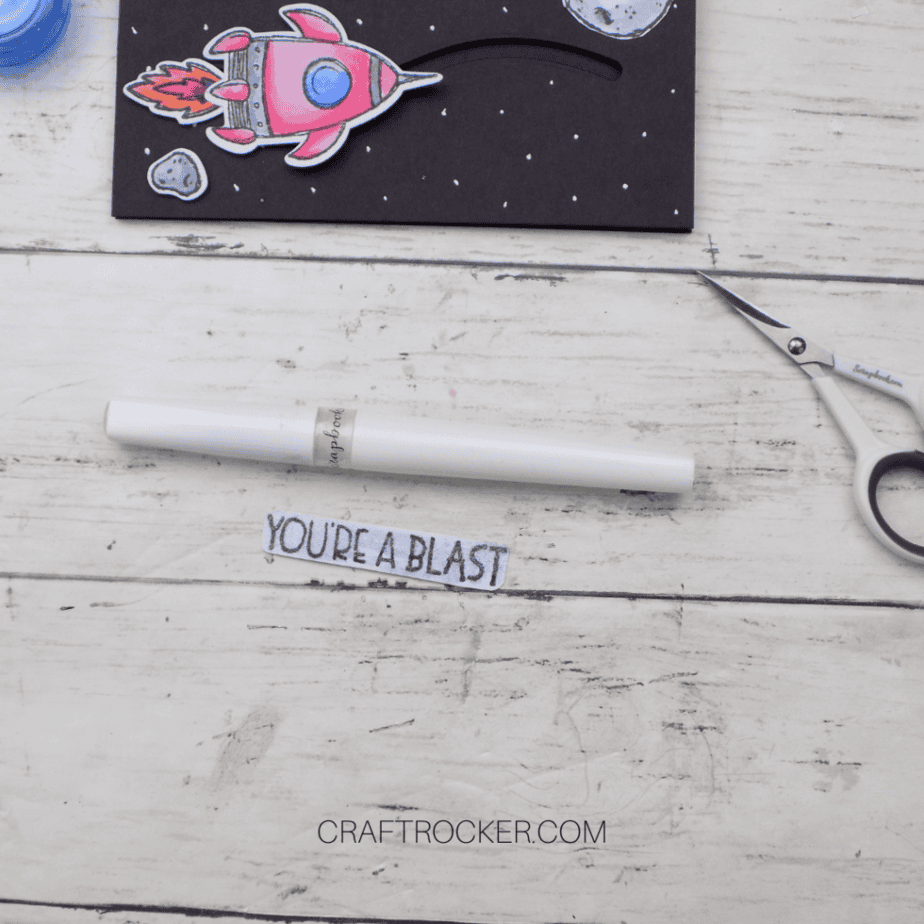 Sparkly You're a Blast Sentiment next to Shimmer Pen - Craft Rocker