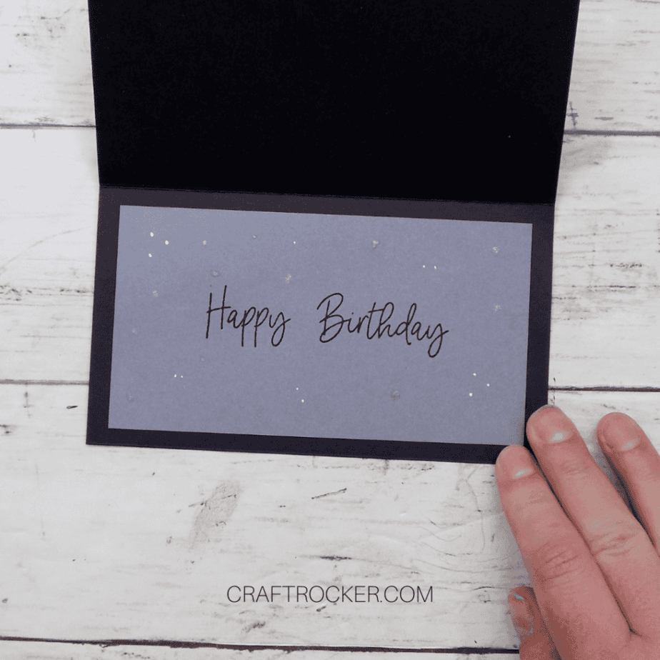 White Dots and Shimmer Dots on Matted Gray Cardstock Rectangle - Craft Rocker