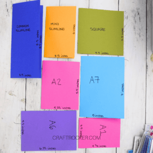 Multiple Folded Card Templates Aligned in Grid on Wood Background - Craft Rocker